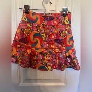 Dona Jo S Colorful Skort Tennis Golf Pickleball Size 1 Pink Multi Floral skort
